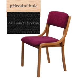 Jídelní židle Filipa Z138 P/525 buk, Artemis černá VÝPRODEJ