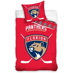 BedTex Bavlněné svíticí povlečení NHL Florida Panthers, 140 x 200 cm, 70 x 90 cm