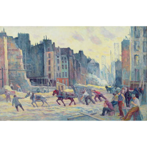 Obraz, Reprodukce - Work in the Rue Reaumur, 1906-08, Maximilien Luce