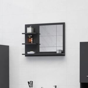 Koupelnové zrcadlo šedé 60 x 10,5 x 45 cm dřevotříska
