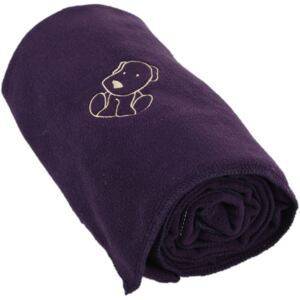 Dětská flísová deka s pejskem temně fialová