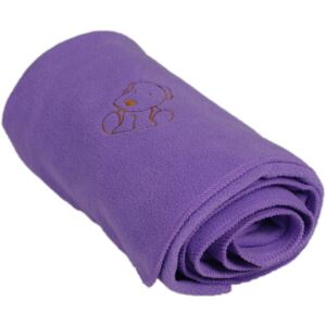 Dětská flísová deka s pejskem fialová