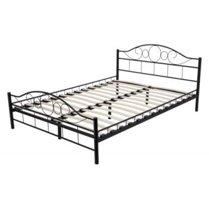 Hector Kovová postel Valeria 140x200 dvoulůžko - černé