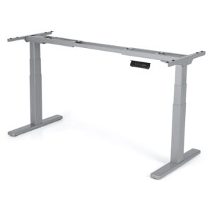 Výškově nastavitelný stůl Liftor 3segmentové nohy premium šedé, deska 1800 x 800 x 18 mm dub halifax šedý