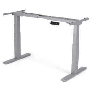 Výškově nastavitelný stůl Liftor 3segmentové nohy premium šedé, deska 1380 x 650 x 18 mm dub halifax pískově šedý