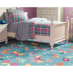 Balta | Dětský koberec Papillon 27 - tyrkysový - 4m (cena za m2)