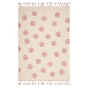 LIVONE Dětský koberec Ring - krémovo-růžový 120x180 cm