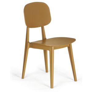 Plastová jídelní židle SIMPLY, žlutá