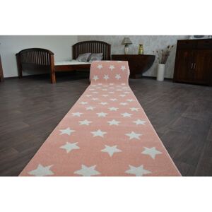 Běhoun SKETCH FA68 růžovo / krémový hvězdy - 100 cm
