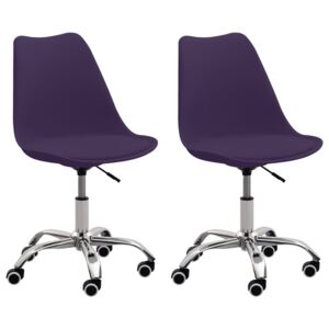 Kancelářské židle 2 ks fialové umělá kůže