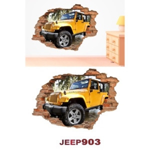 3D samolepka na zeď jeep wrangler 1