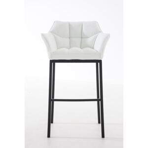 Barová židle Damas B4 ~ koženka, černý rám Barva Bílá
