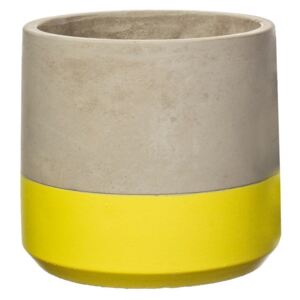 Sass & Belle Barevné cementové květináče Colour Block Barva: Žlutý