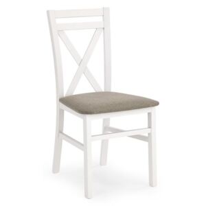 DARIUSZ židle bílá / Polstrování: Inari 23, Sedák s čalouněním, Nohy: buk, dřevo, barva: bílá, bez područek buk