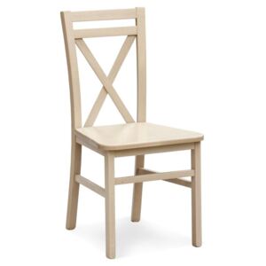 DARIUSZ 2 židle dub sonoma, Sedák bez čalounění, Nohy: buk, dřevo, barva: hnědá, bez područek buk