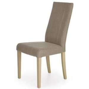 DIEGO židle dub Sonoma / Polstrování: Inari 23, Sedák s čalouněním, Nohy: buk, dřevo, barva: šedá, bez područek buk