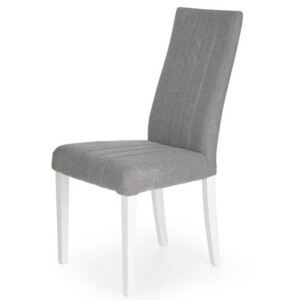 DIEGO židle bílá / Polstrování: Inari 91, Sedák s čalouněním, Nohy: buk, dřevo, barva: šedá, bez područek buk