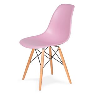 Židle 130-DPP pastelový roz #07 PP + nohy bukové
