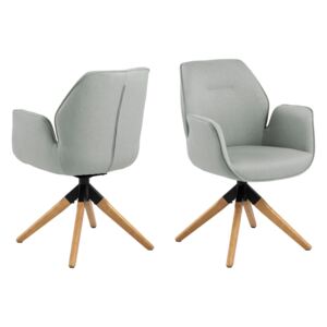 Designová židle Ariella šedá - přírodní