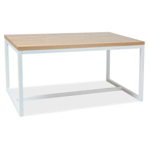 Stůl LORAS A dýha přírodní dub/bílý 120x80