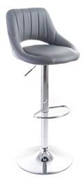 Barová židle G21 Aletra koženková, prošívaná grey