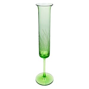 Vysoký svícen na úzkou svíčku - zelený 24,5 cm