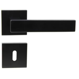 Dveřní kování RICHTER Torino (ČM) - BB klika-klika otvor pro obyčejný klíč/Černá matná