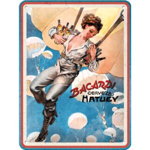 Nostalgic Art Plechová cedule: Bacardi (Cerveza Hatuey Pin Up Girl) - 15x20 cm