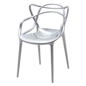 Židle LUXO stříbrná - ABS, abs, barva: stříbrná
