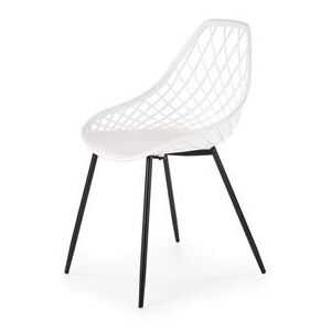 K330 židle nohy - černé, sedadlo - bílé