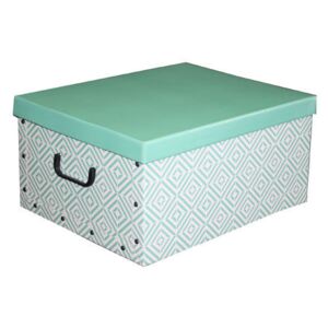 Skládací úložná krabice - karton box Compactor Nordic 50 x 40 x 25 cm, zelená
