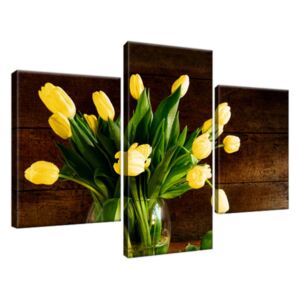 Obraz na plátně Žluté tulipány 90x60cm 2154A_3B