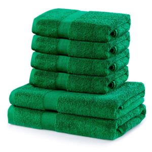 Sada froté ručníků a osušek MARINA zelená 6 ks