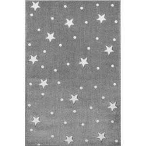 LIVONE Dětský koberec HEAVEN stříbrnošedý/ bílý 120x170