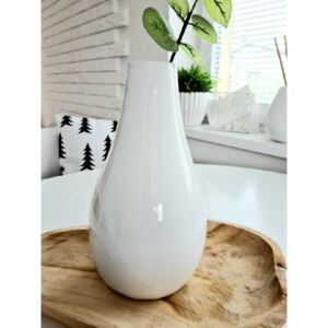Lesklá bílá váza Bosamo