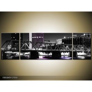 Obraz fialově nasvíceného města (F001845F17050)