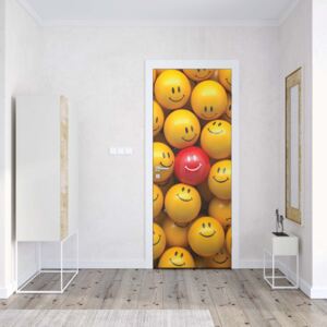 GLIX Fototapeta na dveře - 3D Smily Faces | 91x211 cm