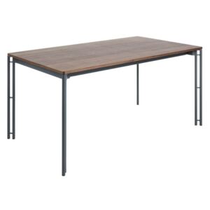 Tmavě hnědý dřevěný rozkládací jídelní stůl Laforma Mahon 160/220x90 cm