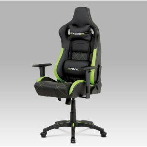Herní židle k PC Eracer F09 s područkami nosnost 130 kg černá-zelená