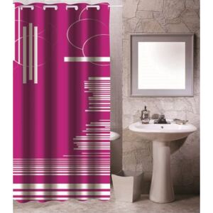 ARTTEC Sprchový závěs - 180x200 cm - polyester - pink graphic