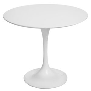 Stůl Fiber o90 bílý MDF, 90 x cm, bílá , kov