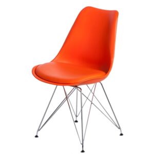 Židle Norden DSR PP oranžová 1614, chrom, barva: oranžová