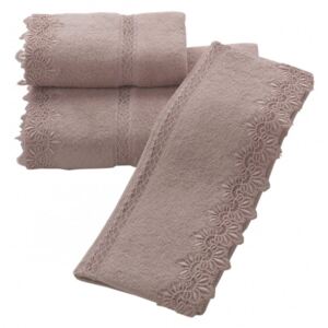 Luxusní ručník VICTORIA 50x100 cm Lila, 580 gr / m², Česaná prémiová bavlna 100%