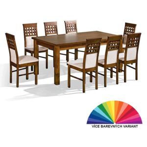 Jídelní sestava - jídelní stůl Prezident I + 8x židle P15 - dřevotříska