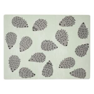 Laminované prostírání Hedgehog ježek 30x40, Fine Little Day Švédsko Světle šedá