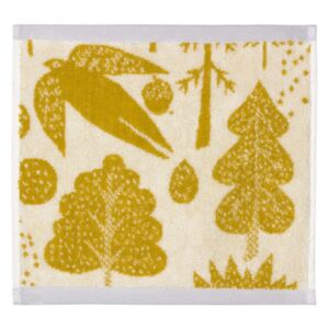 Malý ručník Bird & Tree mustard 30 x 30, Donna Wilson, UK Žlutá