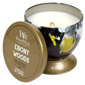 Svíčka plechová dóza WoodWick Ebenové dřevo, 240.9 g