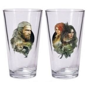 Dark Horse Comics Sklenice The Witcher 3 - Geralt and Triss with Yennefer 500ml