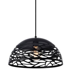[lux.pro]® Dekoratívní designové závěsné svítidlo / stropní svítidlo - černé (1 x E27) HT169917