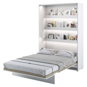Sklápací postel BC-01 140x200 Bed-Concept, Barva: bílá, LED světlo s USB: dvě LED světla s USB, Vnitřní osvětlení pod policemi: s osvětlením políc, LED venkovní osvětlení: s ovětlením - dva lamely